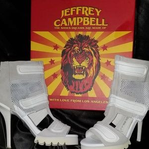 Mint condition Jeffrey Campbell peep toe boot  8